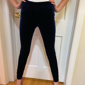 Blank NYC Blue velvet leggings NWOT